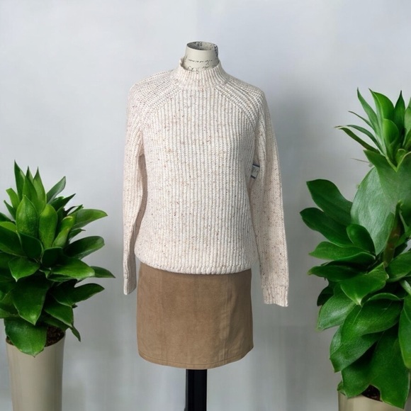 Arizona Jean Co Ivory Tweed Crew Neck Sweater M - Picture 1 of 8